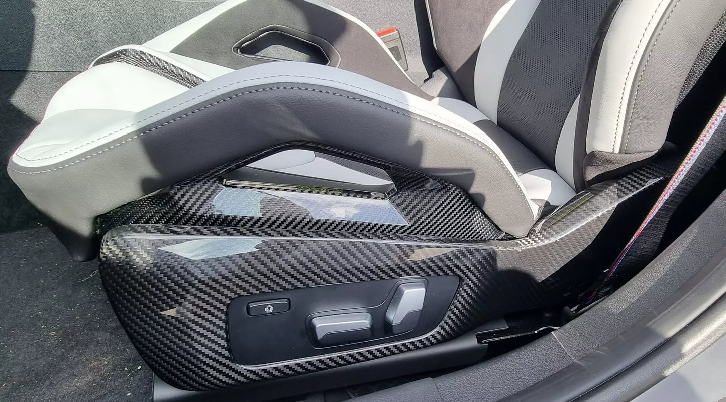 OEM+ CARBON FIBER SEAT TRIMS - BMW M3/M4 (G80/G81/G82)