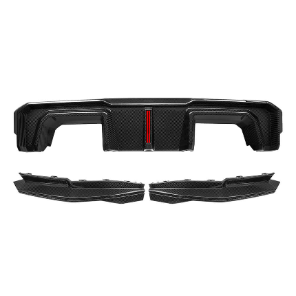 SQ V2 REAR DIFFUSER w. SPLITTERS IN DRY CARBON FIBER - BMW M3/M4 (G80/G82/G83)