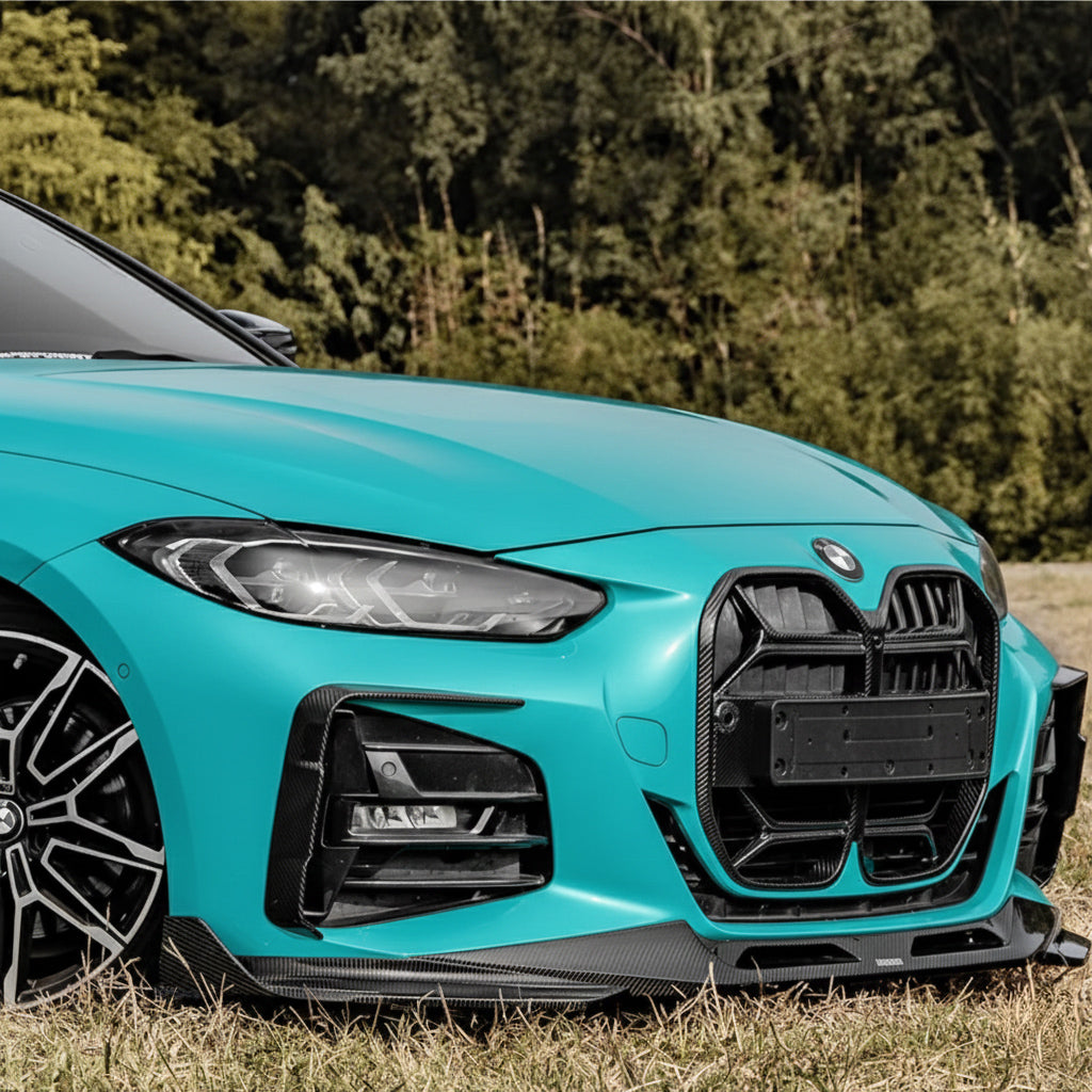 SQ STYLE FRONT CANARDS IN DRY CARBON FIBER - BMW 4 SERIES (G22/G23)