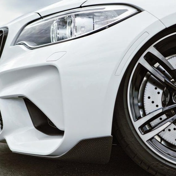 M PERFORMANCE STYLE CARBON FIBER FRONT SPLITTERS -  BMW M2/M2C (F87) 2016-2019+