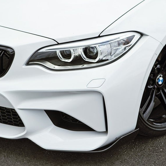 M PERFORMANCE STYLE CARBON FIBER FRONT SPLITTERS -  BMW M2/M2C (F87) 2016-2019+