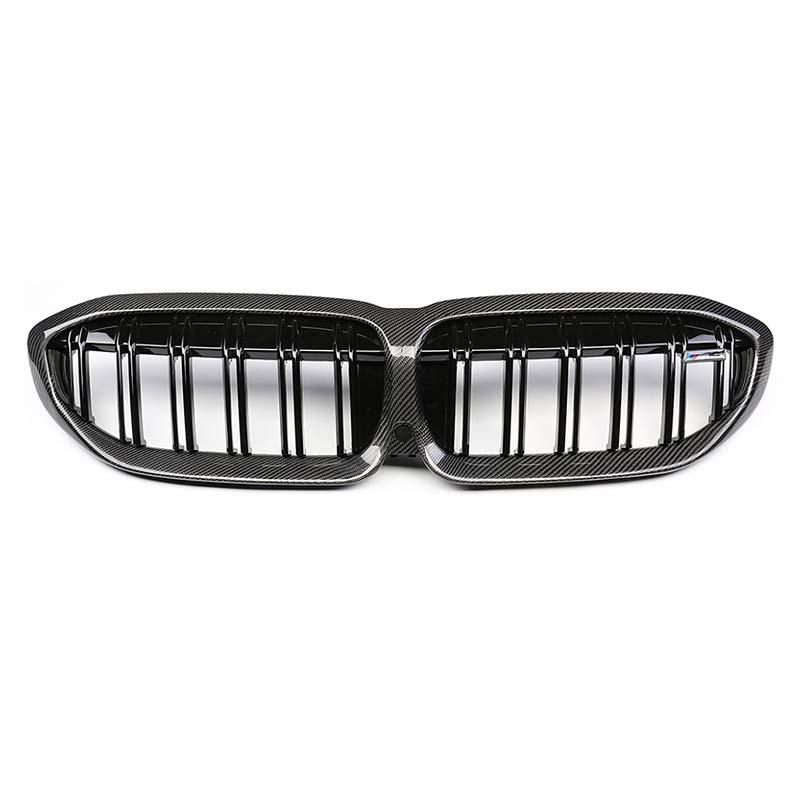 M STYLE FRONT GRILL DUAL SLAT (GLOSS/CARBON FIBER) - BMW 3 SERIES G20/G28