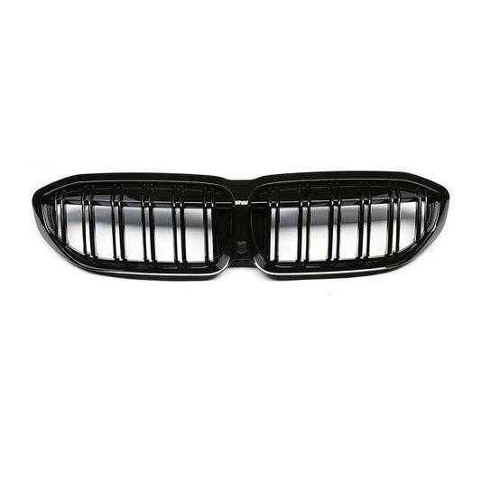 M STYLE FRONT GRILL DUAL SLAT (GLOSS/CARBON FIBER) - BMW 3 SERIES G20/G28