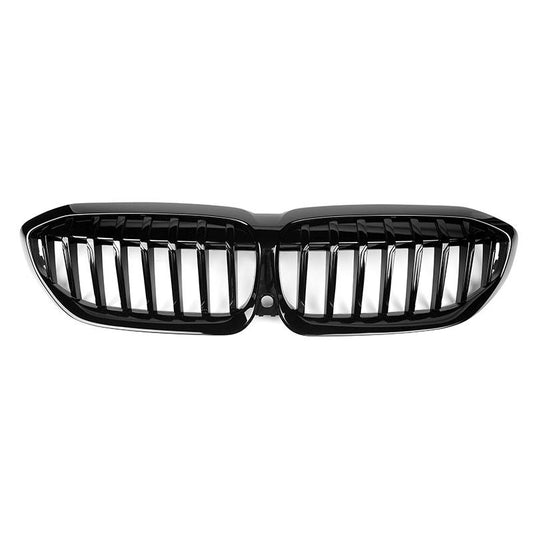 M SPORT FRONT GRILL SINGLE SLAT (GLOSS/CARBON FIBER) - BMW 3 SERIES G20/G28