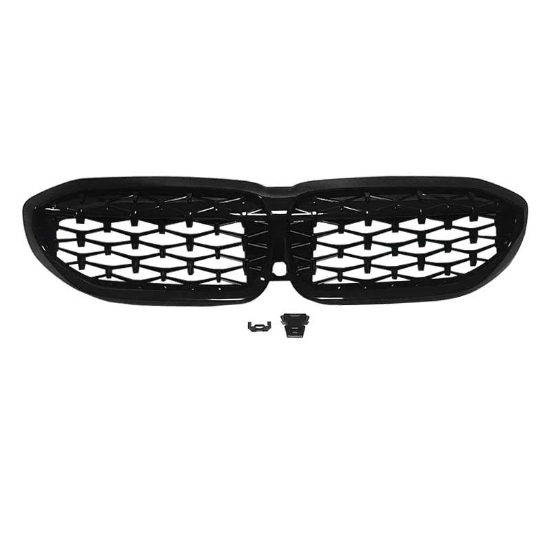 DIAMOND STYLE FRONT KIDNEY GRILL (GLOSS/CARBON FIBER) - BMW 3 SERIES G20/G28