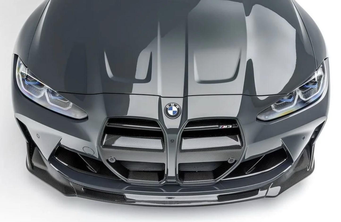 V STYLE FRONT GRILL IN DRY CARBON FIBER - BMW M3/M4 (G80/G82/G83)