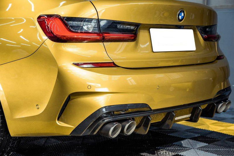 TK STYLE CARBON FIBER REAR DIFFUSER - BMW 3 SERIES G20/G28