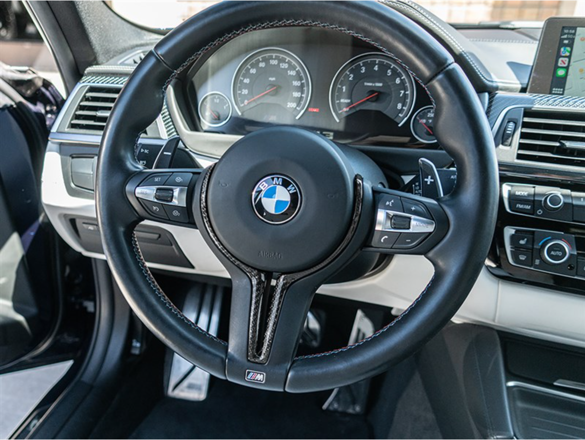 CARBON FIBER OUTER STEERING WHEEL TRIM - BMW F CHASSIS CARS